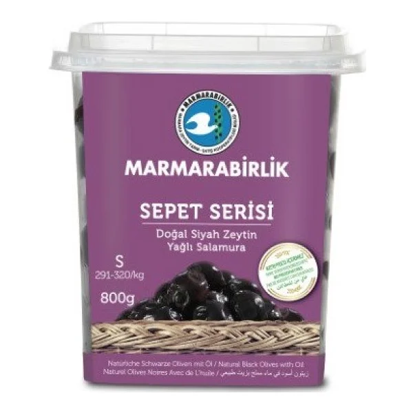 Marmarabirlik Sepet Serisi Yağlı Salamura S (291-320) 800 Gr Siyah Zeytin - Görsel 5