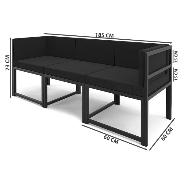 Wood House Petek 3'lü Koltuk Takımı - Görsel 7