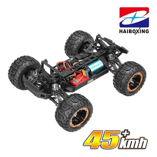 Haiboxing 1/16 45 Km+ Sürat Destroyer RTR Elektrikli 4WD Brushless Fırçasız Truck Turuncu Uzaktan Kumandalı Model Araba - Görsel 7