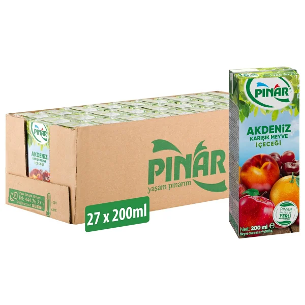 Pınar Akdeniz Karışık Meyve Suyu 200 Ml 27'li - Görsel 5