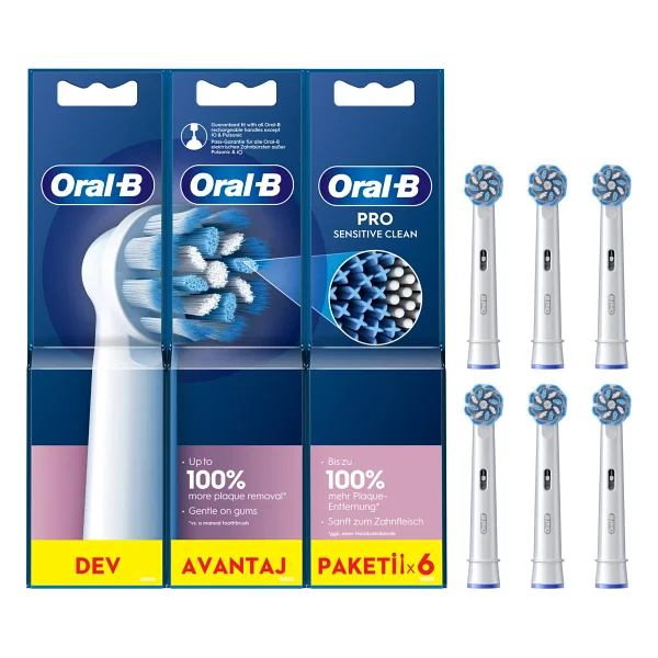 Oral-B Pro Sensitive Clean 6'lı Diş Fırçası Başlığı - Görsel 8