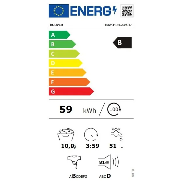 Hoover H3w 4102da4/1-17 10 Kg 1400 Devir Çamaşır Makinesi - Görsel 5