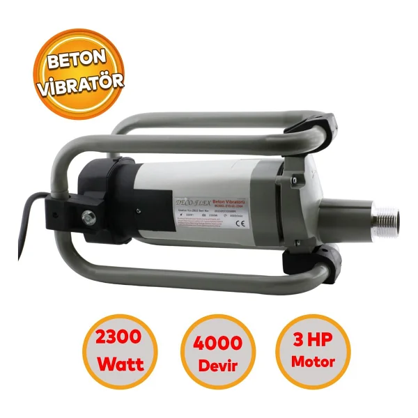 Decoflex Z1dul230a 2300 W 3 Hp 4000 Hortumsuz Beton Sıkılaştırma - Görsel 6