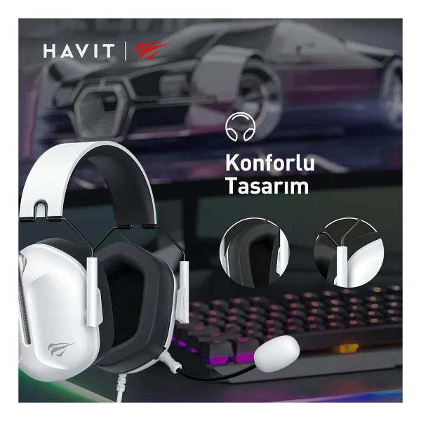 Havit Gamenote H2033d Siyah Kablolu Kulak Üstü Oyuncu Kulaklığı - Görsel 5