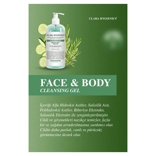Clara Hygienics Rosemary Touch Yüz Ve Vücut Temizleme Jeli 400 Ml - Görsel 10