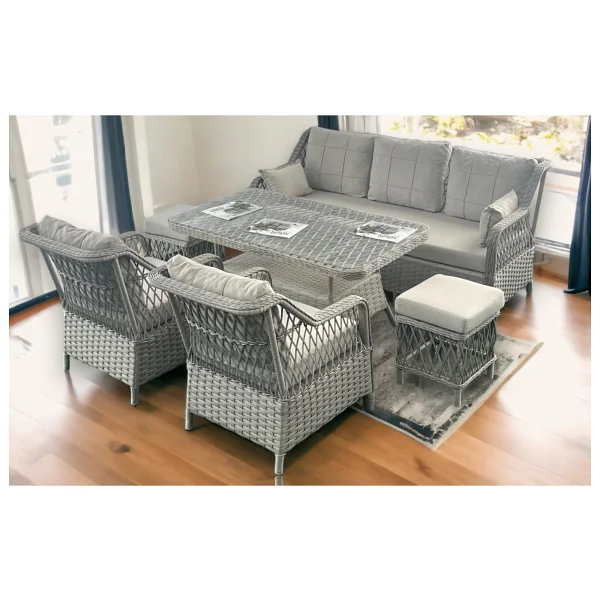 Tu Tienda Petra 3+1+1+Masa Puflu Rattan Bahçe & Balkon Takımı - Görsel 7