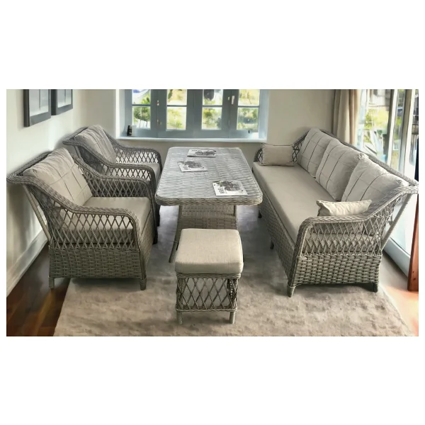 Tu Tienda Petra 3+1+1+Masa Puflu Rattan Bahçe & Balkon Takımı - Görsel 2