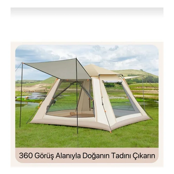 240x240x155 Cm Tenteli 6 Kişilik Otomatik Çadır - Görsel 8