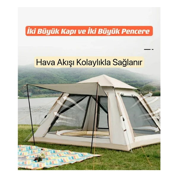 240x240x155 Cm Tenteli 6 Kişilik Otomatik Çadır - Görsel 9