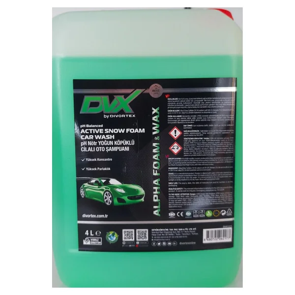 Divortex Alpha Foam Ph Nötr Cilalı Oto Şampuanı 4 Lt. - Görsel 2