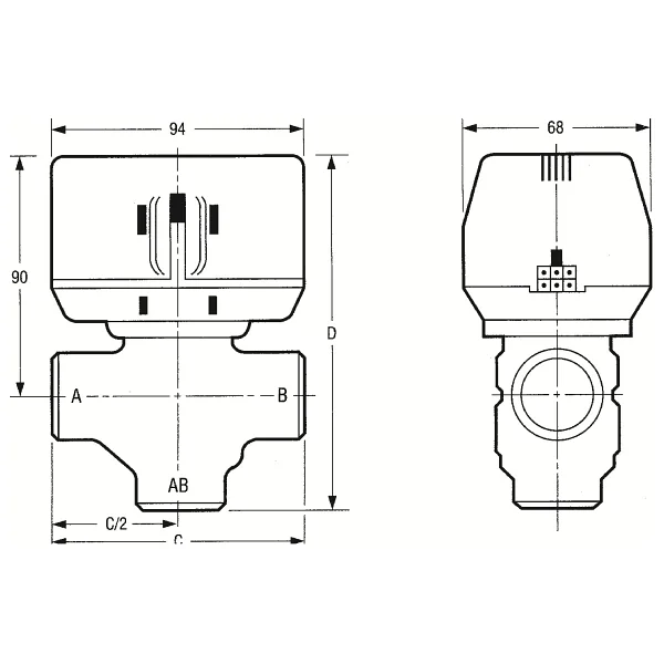 Honeywell Home Üç Yollu Motorlu Vana Gövdesi 1'' - Vczmp6000/E - Görsel 3