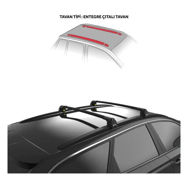 Turtle Hyundai Tucson (Nx4) 2022-2025 Ara Atkı Air2 Siyah - Görsel 3