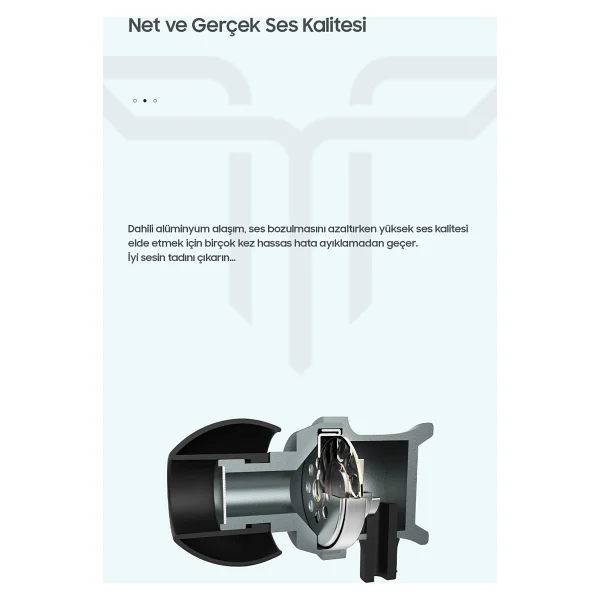 Lucatech Samsung Xiaomi Oppo Huawei Uyumlu Slikonlu Metal Kafa Kulaklık 3.5 Mm Jack Girişli - Siyah - Görsel 3