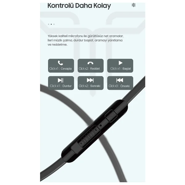 Lucatech Samsung Xiaomi Oppo Huawei Uyumlu Slikonlu Metal Kafa Kulaklık 3.5 Mm Jack Girişli - Siyah - Görsel 5