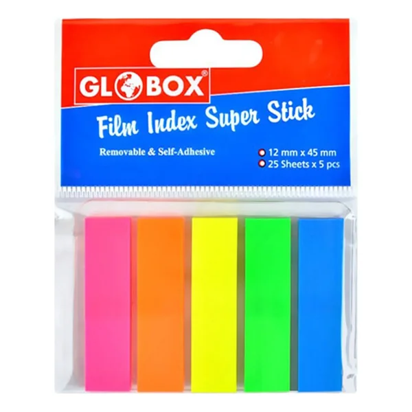 Globox Film Index Super Stick 5 Renk Yapışkanlı Not Kağıdı 30'lu (1 Kutu) - Görsel 2