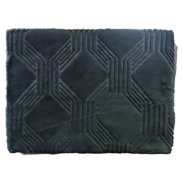Özdilek Trendy Embos Tek Kişilik Battaniye(155x220)-Art Deco Lacivert - Görsel 5
