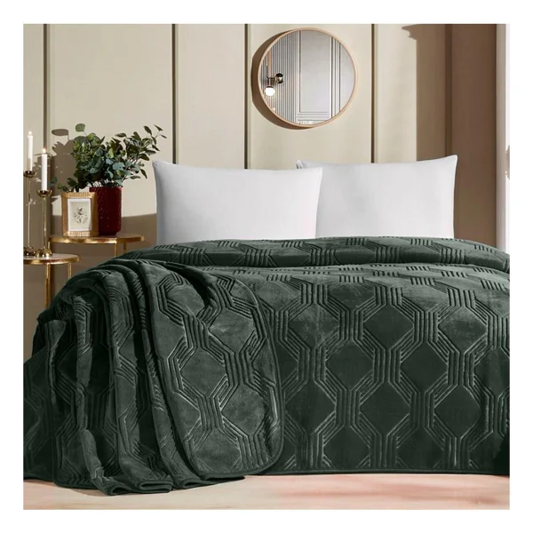 Özdilek Trendy Embos Tek Kişilik Battaniye(155x220)-Art Deco Lacivert - Görsel 7