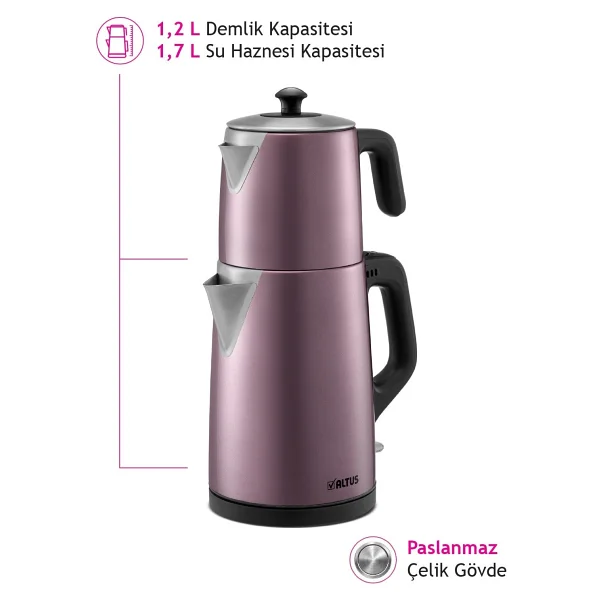 Altus Al 795 P Pembe 1650 W Çelik Çay Makinesi - Görsel 6