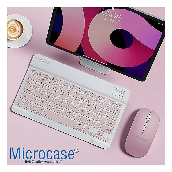 Microcase Al3476 Pembe Tkl Kablosuz Klavye Mouse Seti - Görsel 2