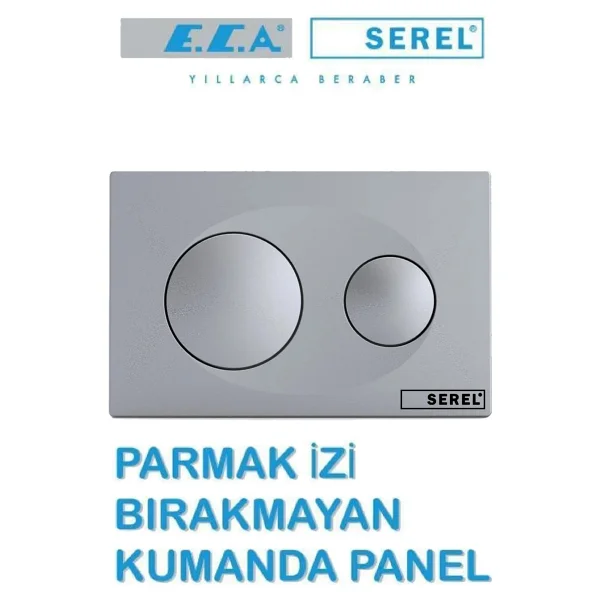 Serel P400180 P40 Gömme Mat Krom Rezervuar Paneli - Görsel 2
