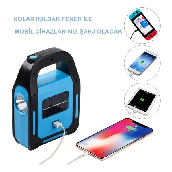 Cata Ct-9955 Güneş Enerjili El Feneri - Görsel 6