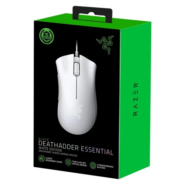 Razer Deathadder Essential Rz01-03850200-R3m1 Beyaz Optik Kablolu Oyuncu Mouse - Görsel 8