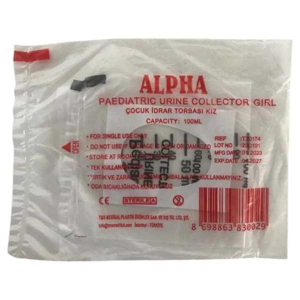 Muhtelif Alpha - Idrar Torbası Pediatrik Kız - 50 Adet - Görsel 2