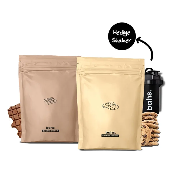 Bahs Proteinli Öğün Tozu 2x600 G Çikolata Kurabiye Aromalı Türkiye Üretimi Shaker Hediyeli - Görsel 4