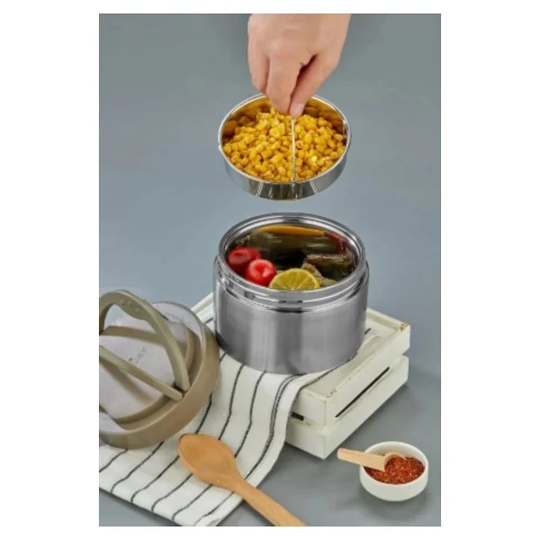 Cooker Yk-1438 1.1 Lt Çelik Yemek Termosu - Görsel 8