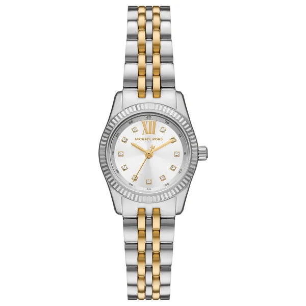 Michael Kors Petite Lexington Pave Mk4740 Gümüş-Altın Kadın Kol Saati - Görsel 7