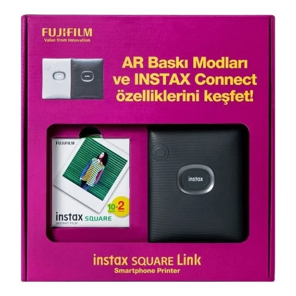 Instax Square Link Beyaz Akıllı Telefon Yazıcısı Bundle Box - Görsel 8