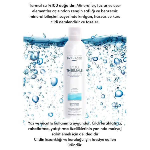 Byphasse Termal Water %100 Doğal Nemlendirici Termal Su 300ml - Görsel 2