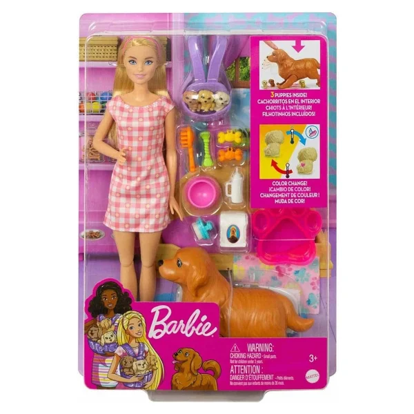 Barbie Ve Yeni Doğan Köpekler Oyun Seti Hck75 - Görsel 8