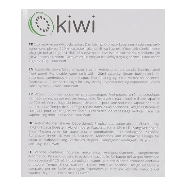Kiwi Ksı-6440 1000 W Buharlı Kırışık Giderici - Görsel 6