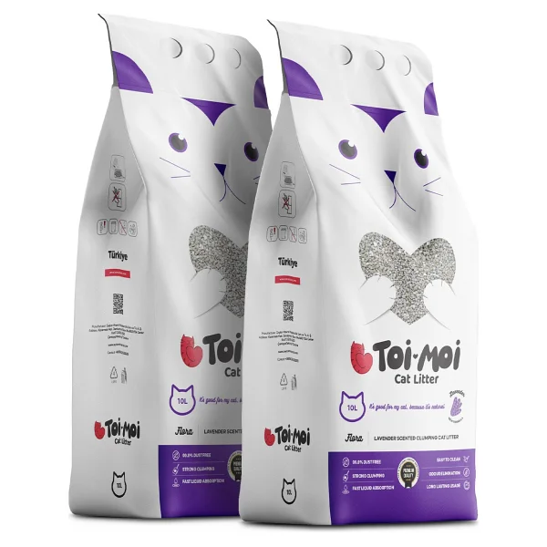 Toi Moi Lavanta Kokulu 10 lt 2'li Bentonit Kedi Kumu - Görsel 2