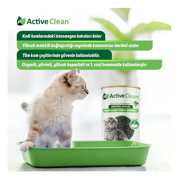 Active Clean Plus 420 Gr 2'li Kedi Kumu Koku Giderici - Görsel 4