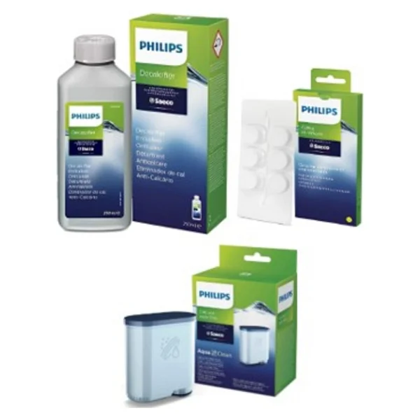 Philips Ca6700/10 Espresso Makinesi Kireç Temizleme Solüsyonu , Yağ Çözücü Tablet Ve Apuaclean 3'lü Set - Görsel 2