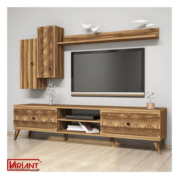 Variant Class TV Ünitesi Ceviz-Krem - Görsel 7