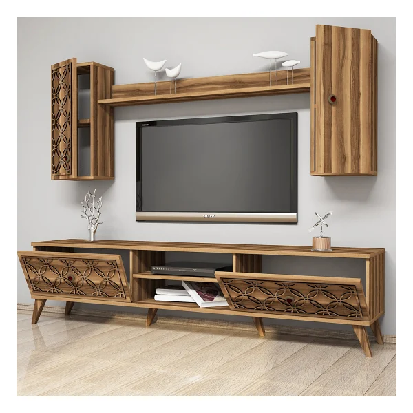 Variant Class TV Ünitesi Ceviz-Krem - Görsel 4