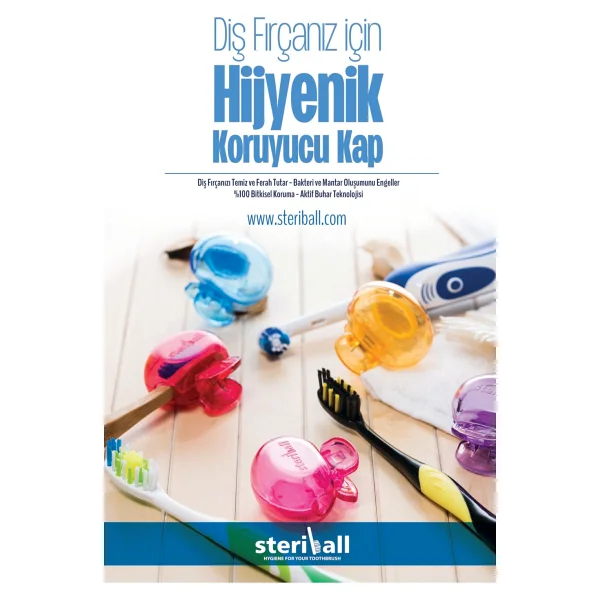 Steriball Diş Fırçası Koruma Kabı Turuncu - Görsel 3
