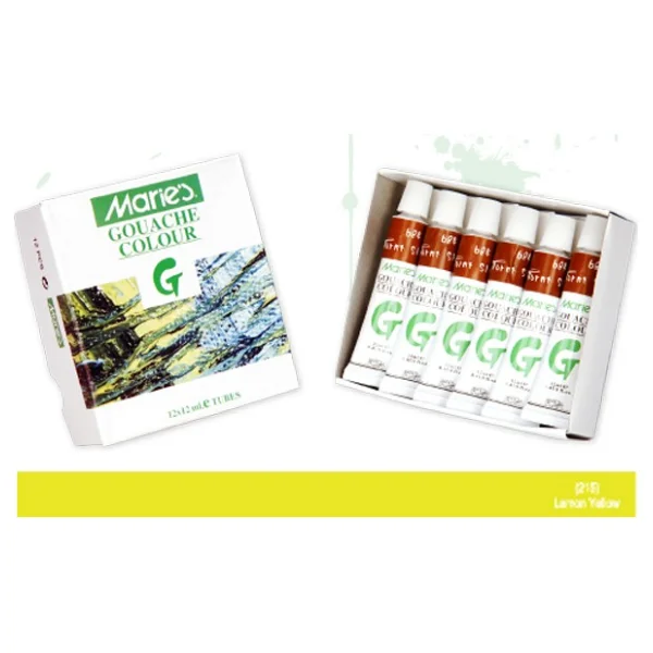 Maries 12 Ml Guaj Boya 215 Lemon Yellow - Görsel 2