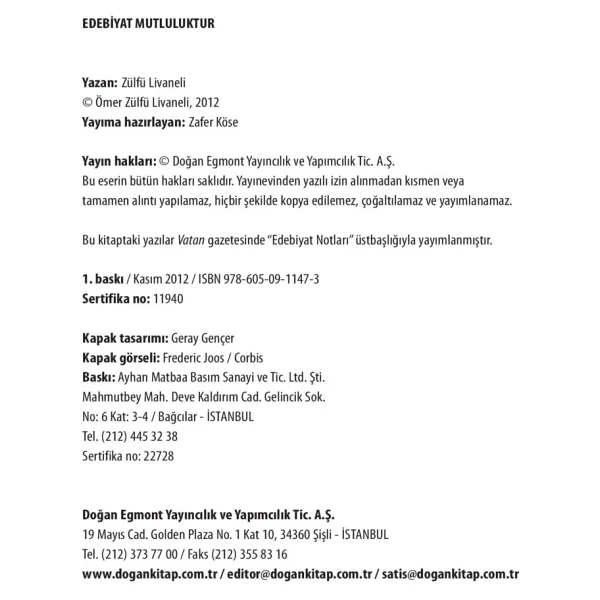 Edebiyat Mutluluktur - Zülfü Livaneli - Görsel 6