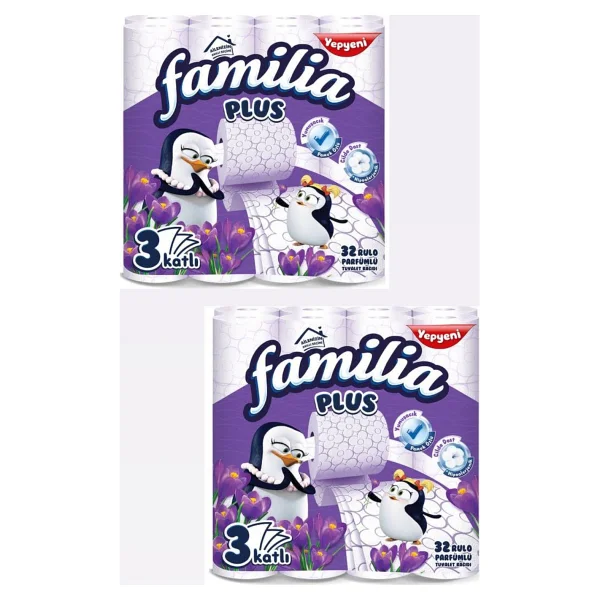Familia Plus 3 Katlı Parfümlü Tuvalet Kağıdı 32 Rulo Ekonomik Paket 64 Adet - Görsel 3