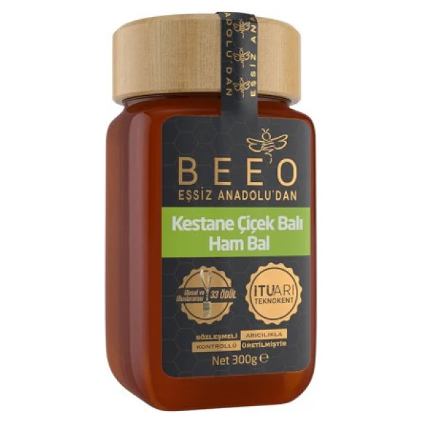 Bee'o Kestane Çiçek Balı 300 G Ham Bal Doğal Antioksidan İçeriği İle Zengin - 300 Gr - Görsel 4