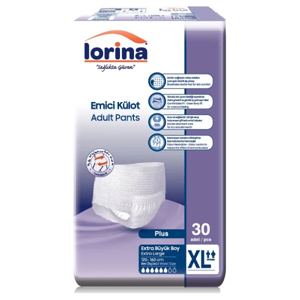 Lorina Emici Külot Ekstra Büyük Boy XL 30'lu Hasta Bezi - Görsel 4