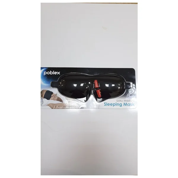 Poblex Uyku Maskesi 3d Kırmızı + Köpük Kulak Tıkacı - Görsel 3