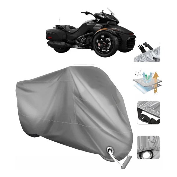 Autoen Bombardier (Brp) Spyder Roadster Vinleks Motor Brandası Arka Çanta Uyumlu - Görsel 2