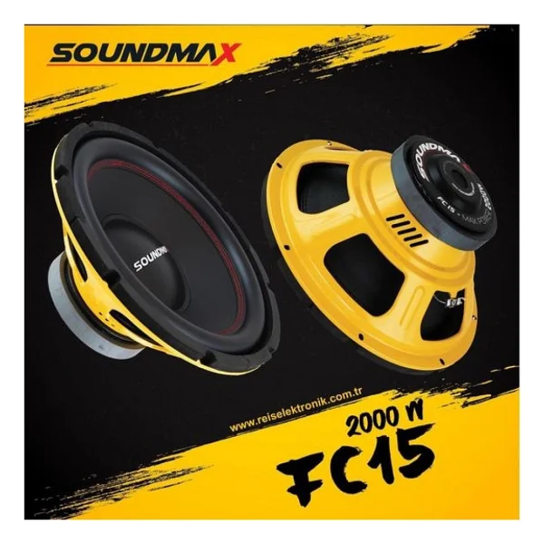 Soundmax Sx-Fc15 2000 W 38 Cm Subwoofer - Görsel 2