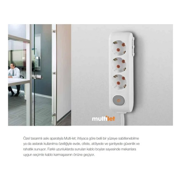 Viko Multi-Let Topraklı 5 M 2'li Priz - Görsel 3