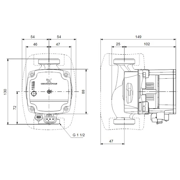 Grundfos Alpha1 L 25-60 130 Sirkülasyon Pompası - Görsel 2